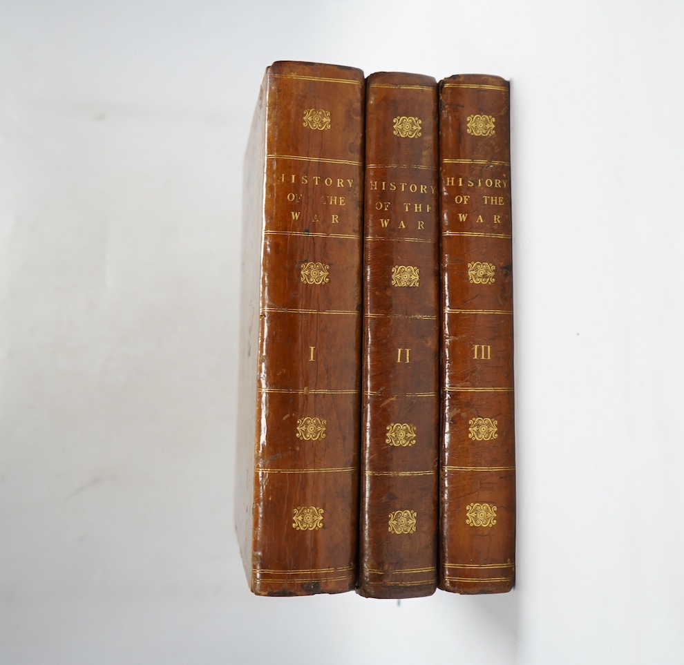 Clarke, Hewson - An Impartial History of the Naval, Military and Political Events from the Commencement of the French Revolution to the Entrance of the Allies into Paris ... 3 vols. a portrait and 11 maps; contemp. gilt